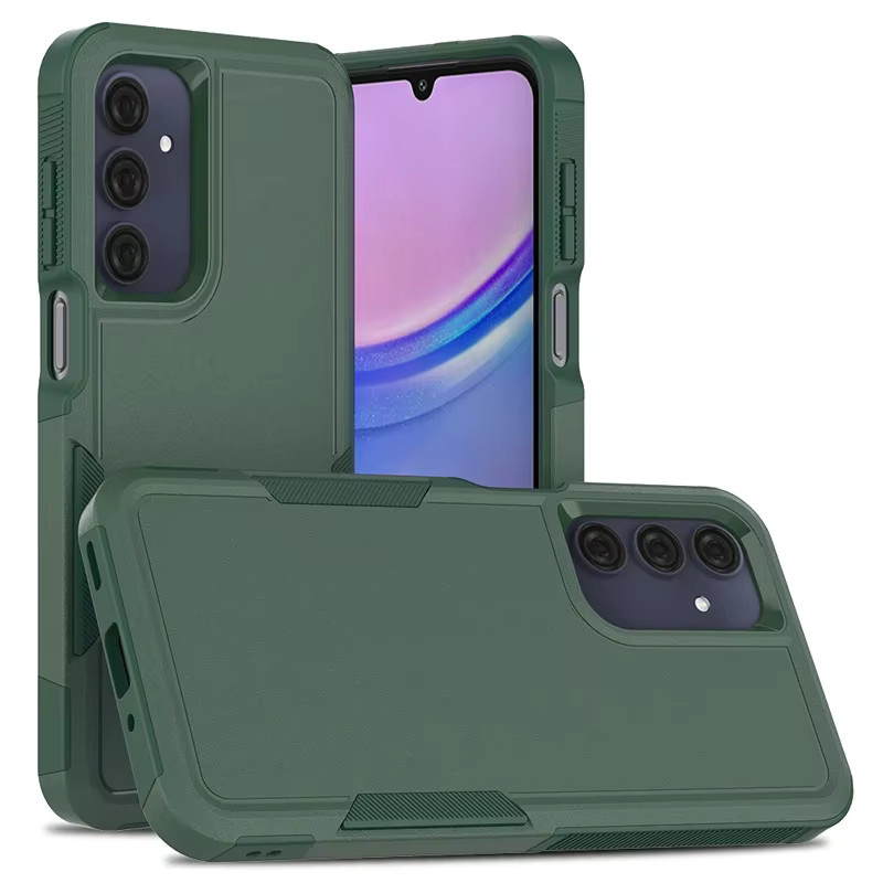 Robuste OTT Cover Box Handyhülle mit Rüstung für Samsung Galaxy A36 A16 A06 A55 A35 A25 A15 A05s A54 A34 A24 A73 A53 A33 A72 A52s A32 in Purple und Green - Bild 1