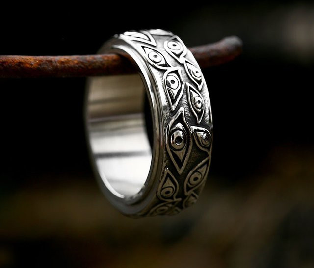 NORTHMAN Ring Edelstahl, Silber, Punk, Unisex - Bild 1