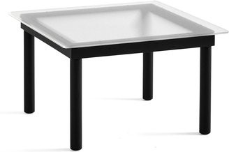 HAY Kofi Beistelltisch Quadratisch aus Glas in Transparent mit Rippenstruktur - Bild 1