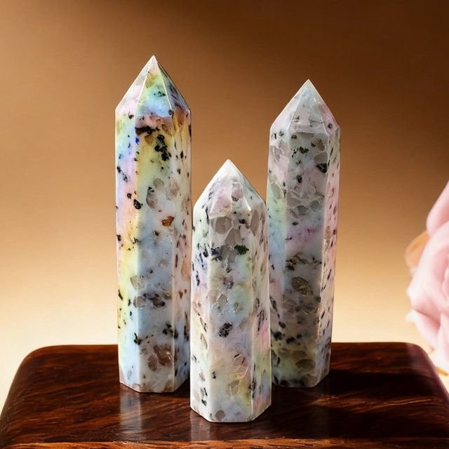 RYCRYSTAL Tianshan Blaue Kristallpyramide aus Energiequarz, Dekoration aus Naturstein in Blau und Multicolour - Bild 1