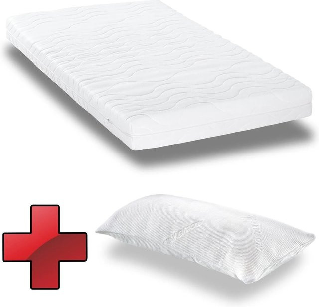 CloudComfort Kaltschaummatratze Premium mit Viskoelastikschaum und Mikrofaser, Farbe: Weiß, B/T: 140 x 200 cm - Bild 1