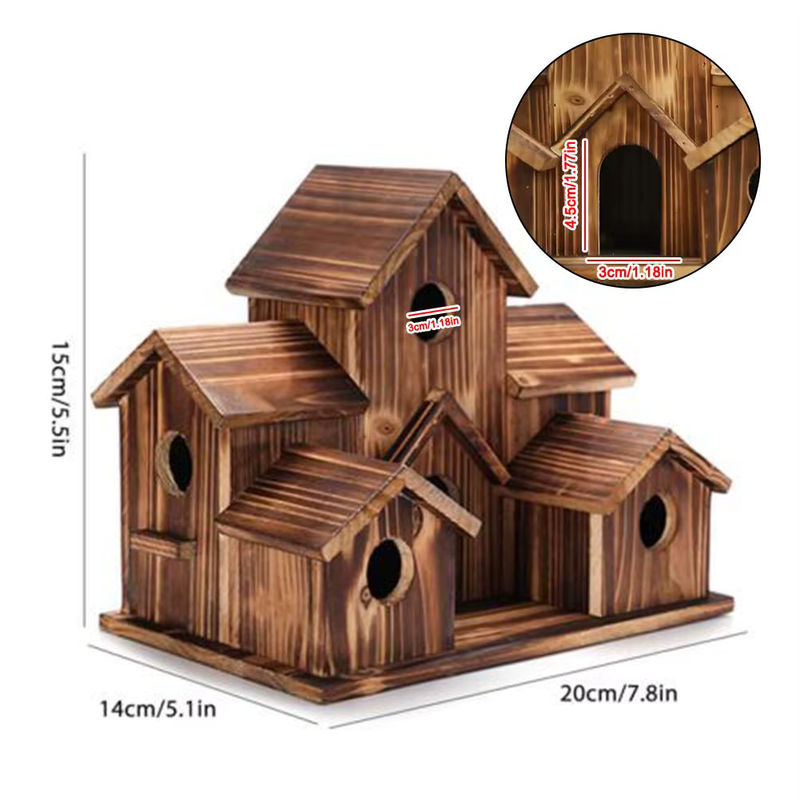 Vogelhaus für den Garten mit 5 Nistkammern in Blau für Bluebirds und Finke - Bild 6