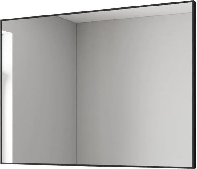 Aquabatos Wandspiegel für das Badezimmer, rechteckig, Farbe Schwarz, B/H: 50 x 70 cm - Bild 1