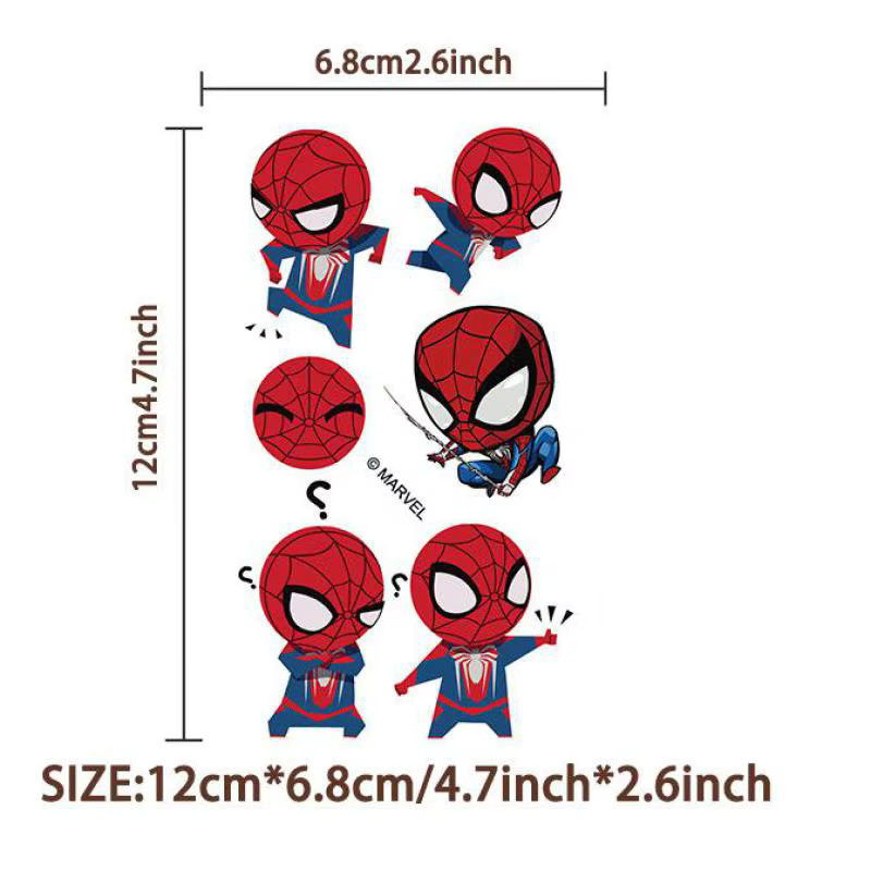 Marvel Spider-Man Temporäre Tattoo-Aufkleber, 10-teiliges Set - Bild 2