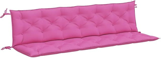 vidaXL Gartenbank-Auflagen 2er-Set Rosa aus Polyester, wasserabweisend und UV-beständig, B/T/H: 200 x 50 x 7 cm - Bild 1