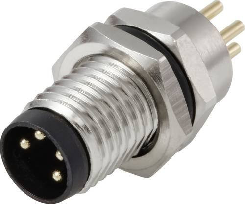 TRU COMPONENTS TC-13751924 Sensor/Aktor Einbaustecker M8 x 1, 4-polig, Silber - Bild 1