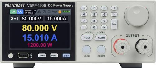 Voltcraft VSPP-1208 Labornetzgerät für Rackeinbau, silber, 1200W, einstellbar 0 - 80 V/DC und 0 - 30A, programmierbar via USB, RS-485 und LAN - Bild 1
