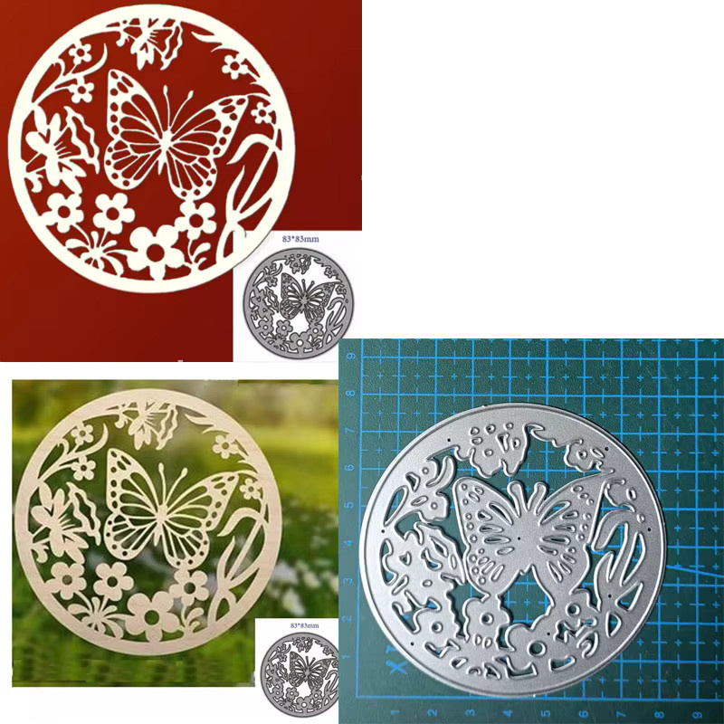 Metall Stanzform Schmetterling und Vogelkäfig in Silber für Bastelarbeiten und Papierhandwerk - Bild 4