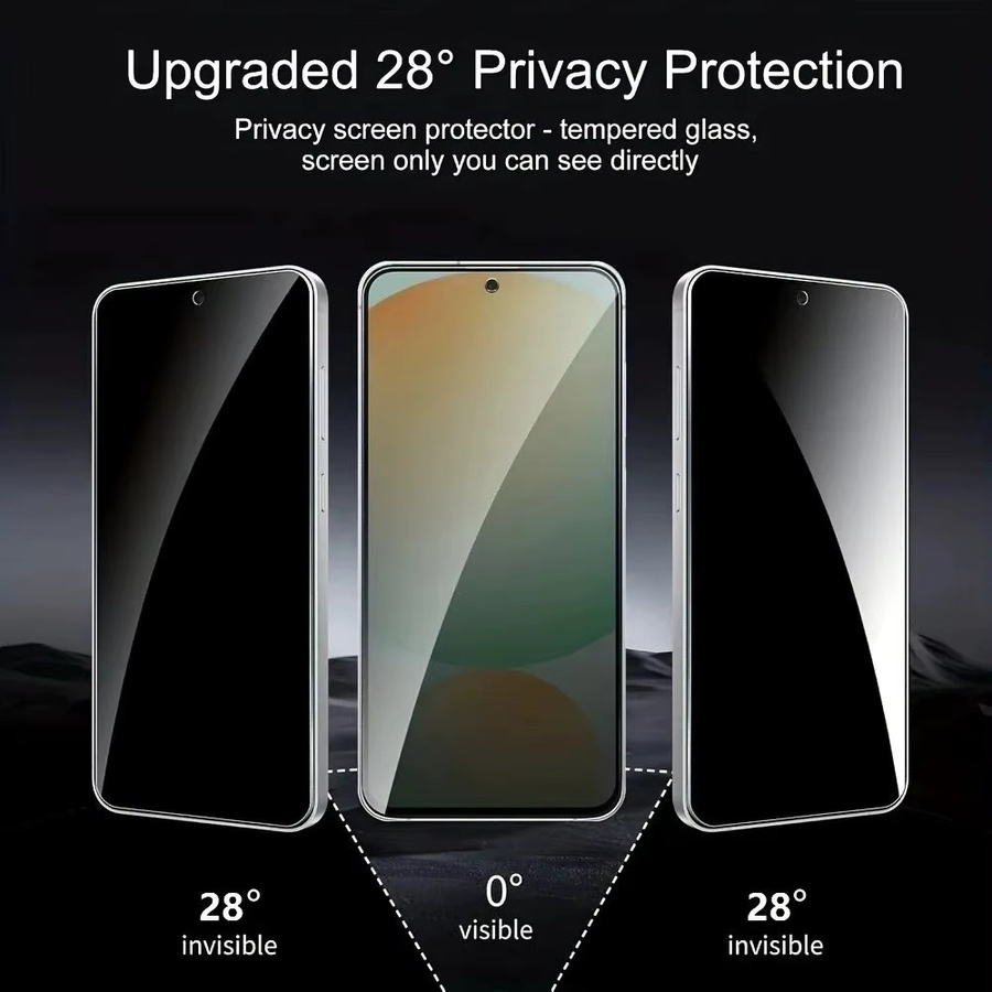 3er-Pack Blickschutz-Displayschutzfolie aus gehärtetem Glas mit 9H Härtegrad für Samsung Galaxy S26 S25 S24 Ultra S23 S22 S21 Plus S25 S24 FE - Bild 2