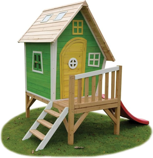 EXIT Toys Holzspielhaus Fantasia 300 aus Zedernholz in Grün, B/H/T: 166 x 227 x 246 cm - Bild 2