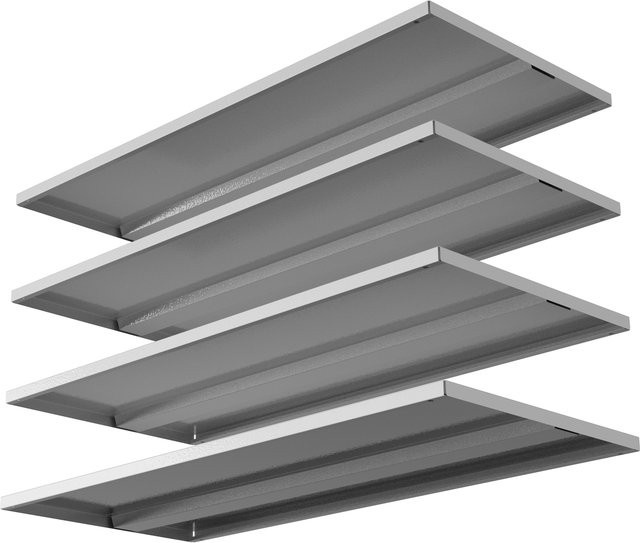 4er Set VCM Metall-Fachböden für Malivo Stahlschränke B: 79 cm, T: 32 cm, H: 2 cm - Bild 1