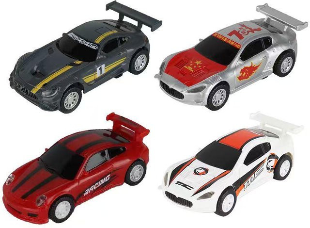 Linyi toy car Elektrische Analog-Slotcars, Slot-Rennwagen, 1:64, Grau, ab 7 Jahren - Bild 1
