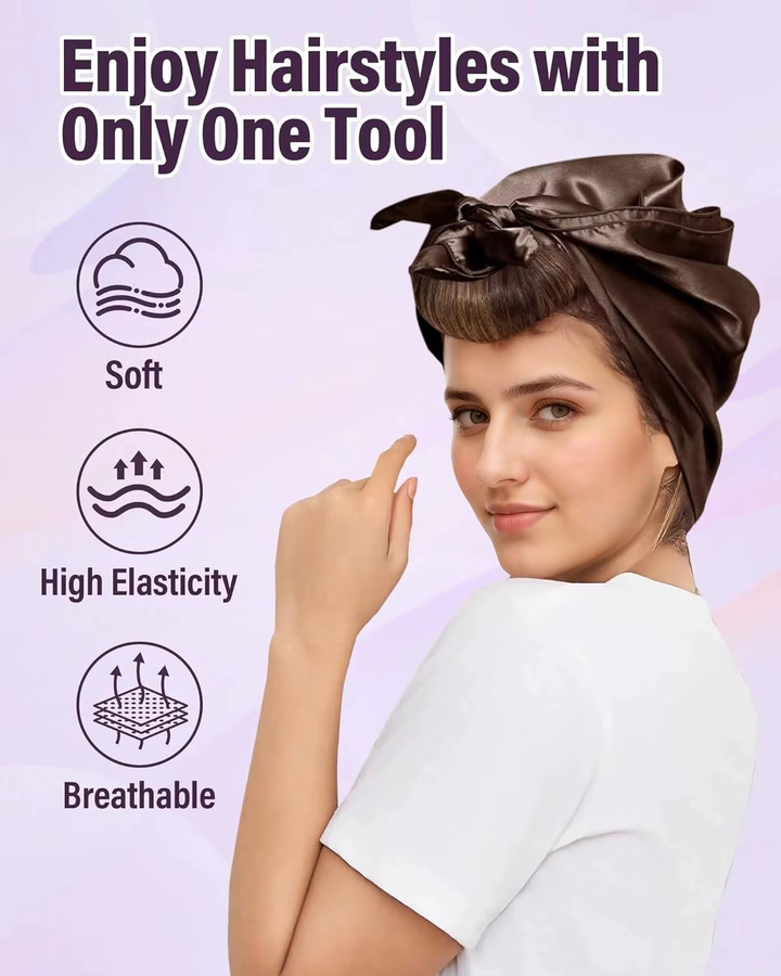 Lockenwickler ohne Hitze aus Samt mit Schal und Stirnband, Unisex - Bild 3