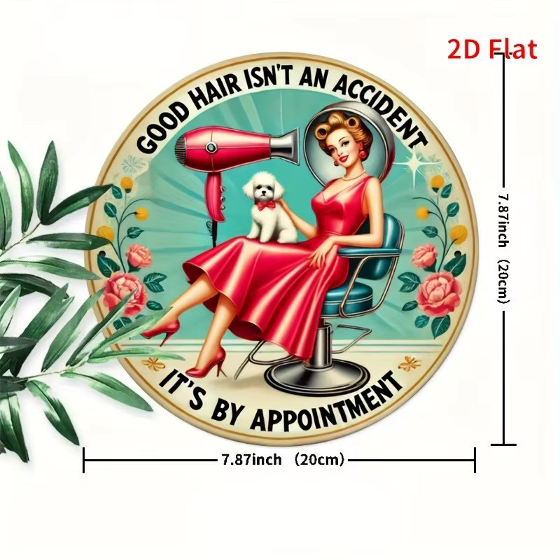 Vintage Friseurlogo Wanddekoration aus Metall von Potdemiel in Mehrfarbig - Bild 5