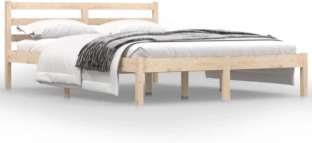 vidaXL Massivholzbett aus Kiefer in Braun, B/T/H: 120 x 190 cm - Bild 1