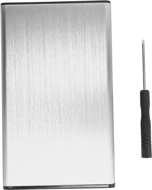 DIYelecs USB 3.0 Festplattengehäuse für 2,5 Zoll SATA Laufwerke aus Aluminiumlegierung, Schwarz/Silber - Bild 1