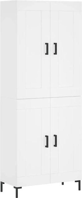 vidaXL Highboard Weiß aus Holzwerkstoff und Eisen, B/T/H: 69,5 x 34,0 x 180,0 cm - Bild 1