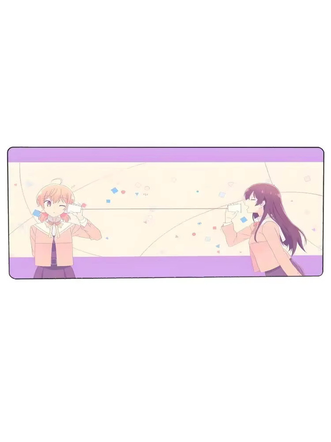 Bloom Into You Romance Anime Gaming-Mauspad mit LockEdge, große schwarze Schreibtischunterlage für Computer und Tastatur - Bild 3