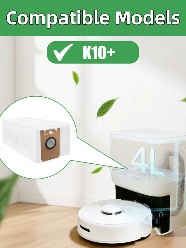 Heloxyo Staubbeutel kompatibel mit SwitchBot Roboterstaubsauger K10+ und S1 Plus(W) in Weiß - Bild 6