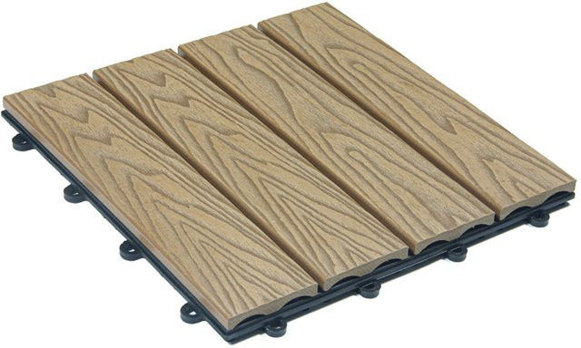 Home Deluxe WPC-Klickfliesen Bavaro Premium Teak, 1 m² - Bild 1