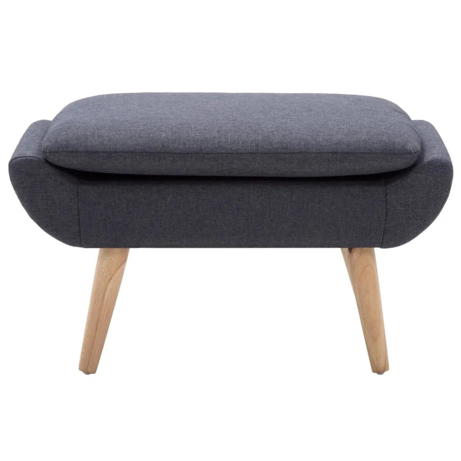 vidaXL Hocker mit Stoffbezug in Grau, B/T/H: 73 x 43 x 42 cm - Bild 2