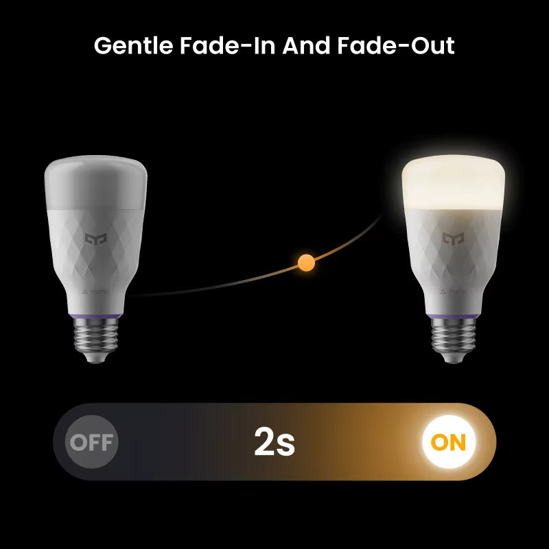 YEELIGHT Smart LED-Glühbirne D1 RGB E27, dimmbar, 1300 Lumen, Bluetooth-Verbindung, kompatibel mit Apple HomeKit und Amazon Alexa, Multicolor - Bild 3