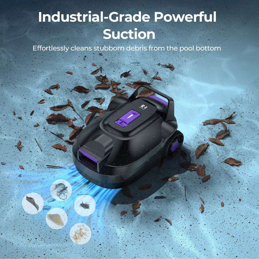 Redkey S2 Kabelloser Roboter-Poolreiniger in Orange-Schwarz mit starker Saugkraft und intelligenter Routenplanung - Bild 2
