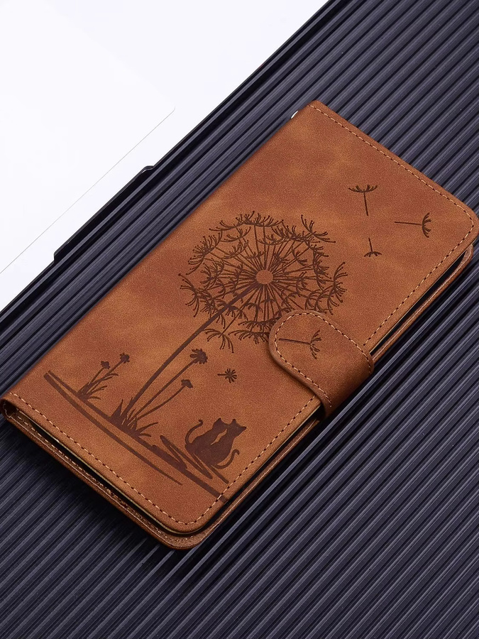 HKNR Leder Telefon Brieftasche als Flip-Cover für Samsung Galaxy A-Serie in Schwarz oder Braun - Bild 7