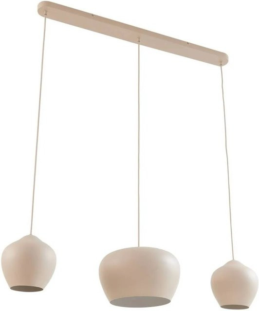 Lucande Pendelleuchte Malisa Skandinavisch, 3-flammig, Creme, Metall, E27 - Bild 1