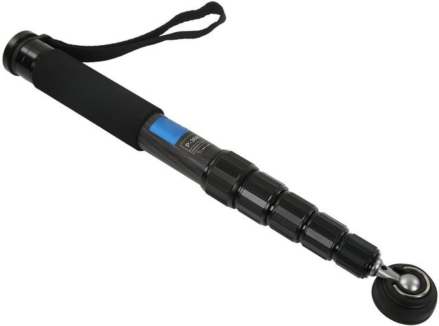 KONNWEI Kohlefaser Einbeinstativ in Schwarz mit 36mm Rohrdurchmesser und 6 Segmenten, Teleskopisches Fotostativ, Höhe: 167 cm - Bild 1