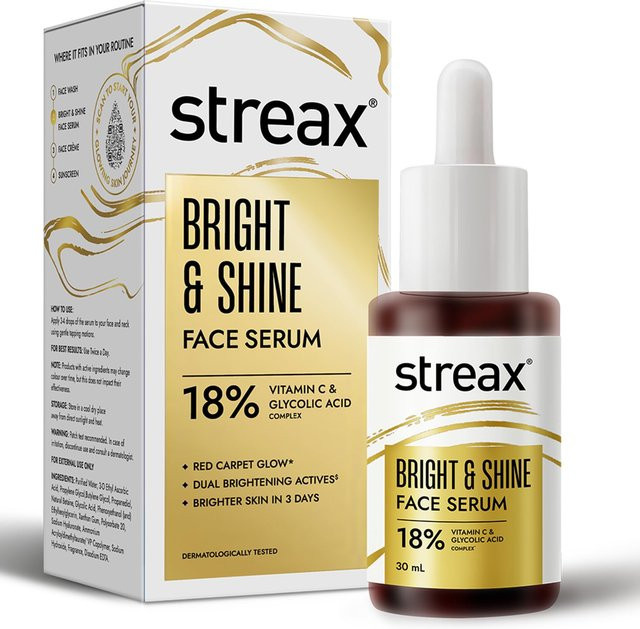 Streax Bright & Shine Gesichtsserum mit Vitamin C, 30 ml, Unisex - Bild 1