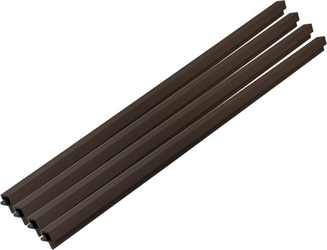 HOME DELUXE WPC Eckprofil SANO für Fassadenverkleidung DUVAR, 4er Set, Nussbaum - Bild 1