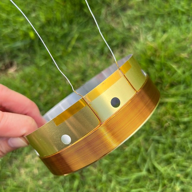 Dynaudio Ersatz Schwingspule für 20W100/30W100 Bass Lautsprecher 8 Ohm, Durchmesser: 100,8 mm, Farbe: Gold - Bild 1