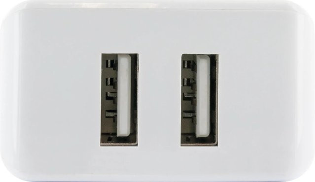 Schwaiger USB-Ladegerät Weiß 230V mit 2x USB-Anschlüssen 2.4A - Bild 1