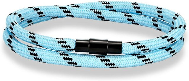 YULIN Paracord-Armband, Edelstahl, himmelblau, Unisex, 23 cm - Bild 1