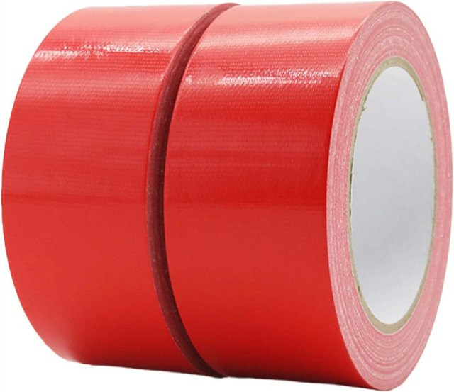 Wasserfestes selbstklebendes Stoff-Klebeband in Rot zur Reparatur von Planen und Elektrofahrradsitzen - Bild 1
