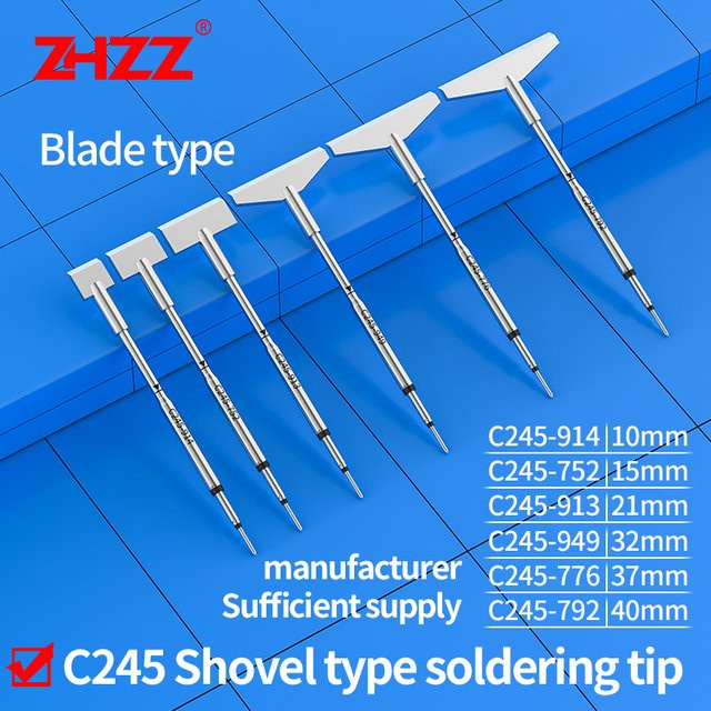 JBC C245 Lötspitzen für T245 Griffe zur SMD PCB Handy Reparatur in Silber - Bild 1