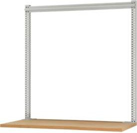 Manuflex Aufbauportal und Aufbausäulen Set für niedrige Aufbauten, grau, H: 160 cm - Bild 1