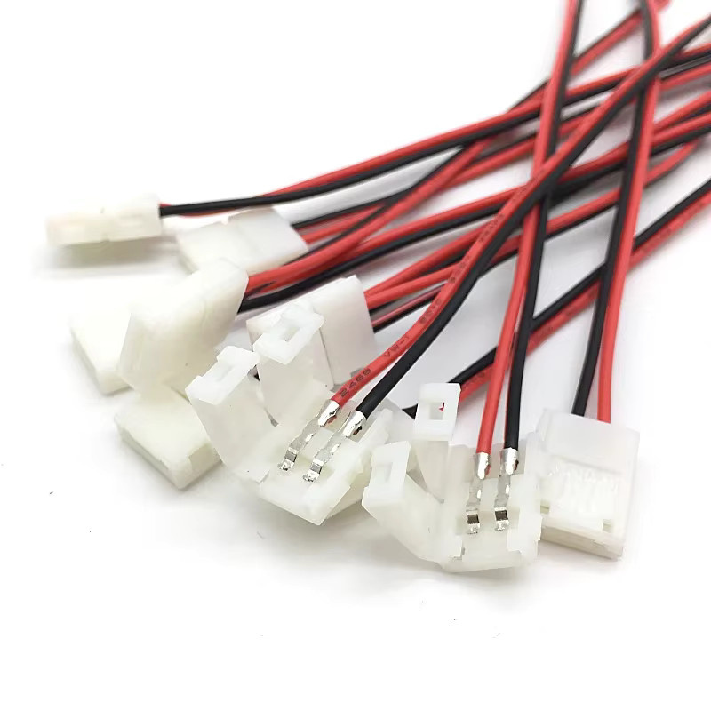 MJJC 2Pin LED Streifen Anschlussstecker für 2835 5050 SMD Einzelfarbige Lichtstreifen in Weiß - Bild 2