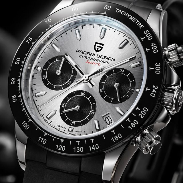 PAGANI DESIGN Chronograph, Quarz, Edelstahl, Keramik, Saphirglas, Herren - Bild 1