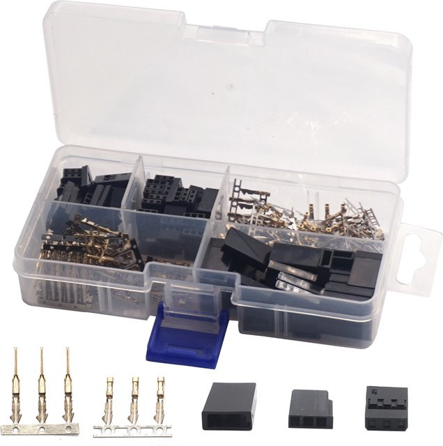 30 Sets RC Servo Stecker Set mit Crimp Pins Männlich und Weiblich kompatibel mit Futaba JR Hitec Spektrum - Bild 1