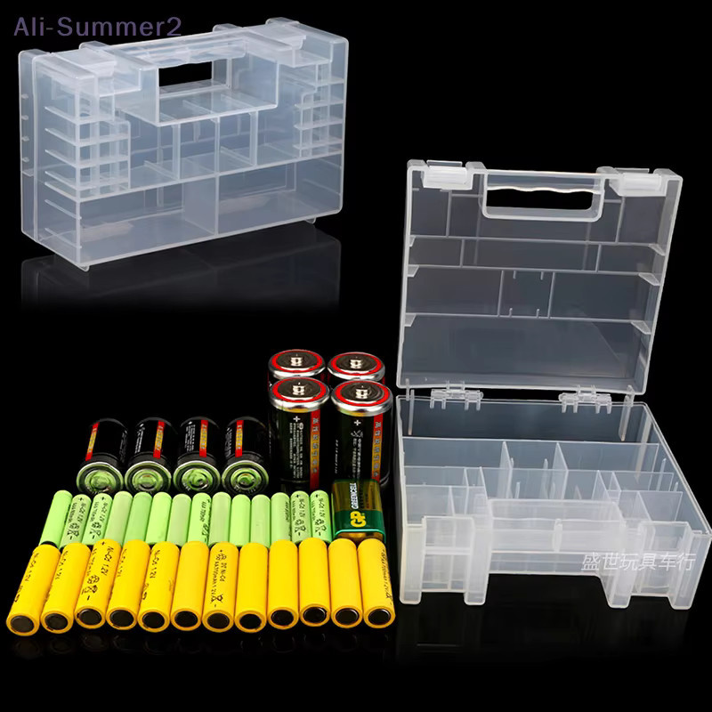 Transparenter Kunststoff-Batteriekasten als Organizer für AA AAA C D und 9V Batterien - Bild 2
