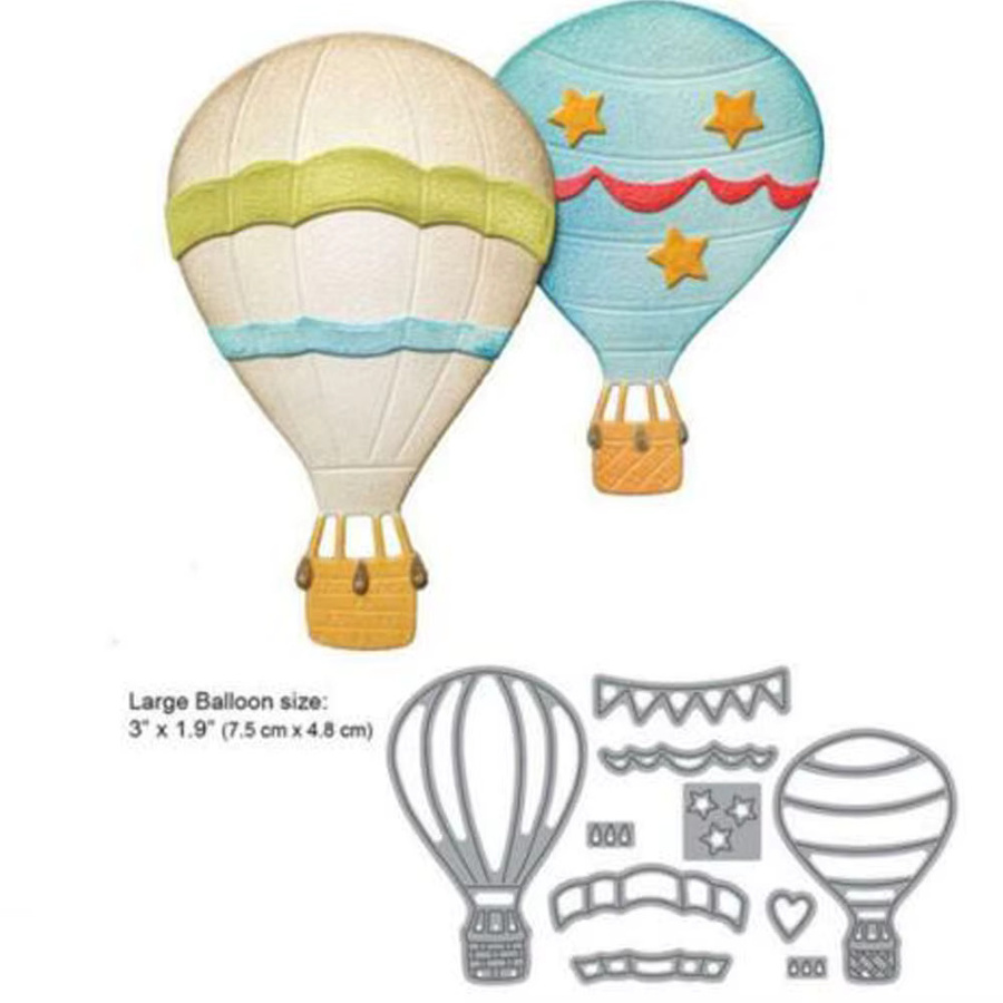Metall-Schneidwerkzeug mit Heißluftballon-Motiv für DIY Scrapbooking und dekorative Prägung als Stanzschablone - Bild 3