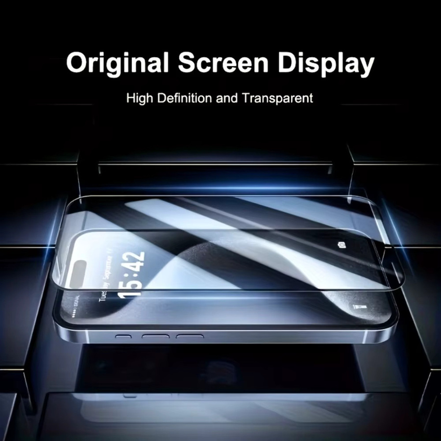 DIXSG 2er Pack HD Vollbildschutz Glas für iPhone 17 16 15 14 13 12 11 Pro Max Plus XS XR mit One Click Easy Install, transparent - Bild 3