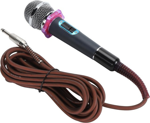 Andoer Dynamisches Handmikrofon mit Kabel aus Zinklegierung in Blau mit 3,5 mm Klinkenanschluss - Bild 1