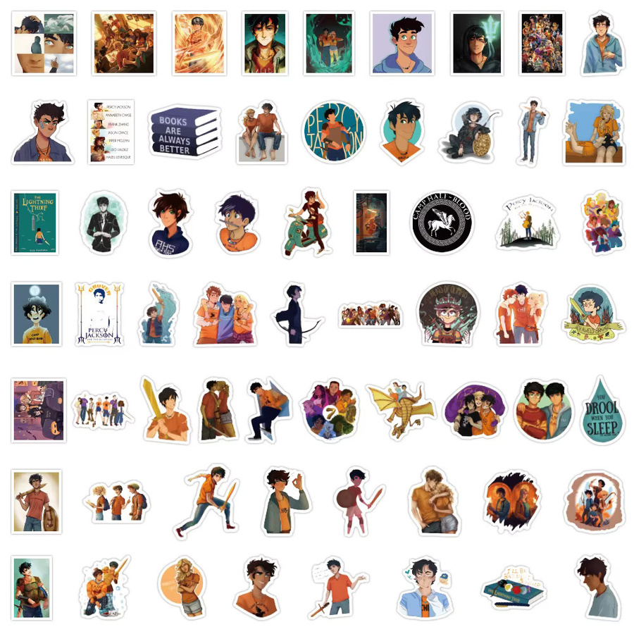 Rspctou Percy Jackson Cartoon-Aufkleber, Bunt / Mehrfarbig, Fantasy - Bild 4
