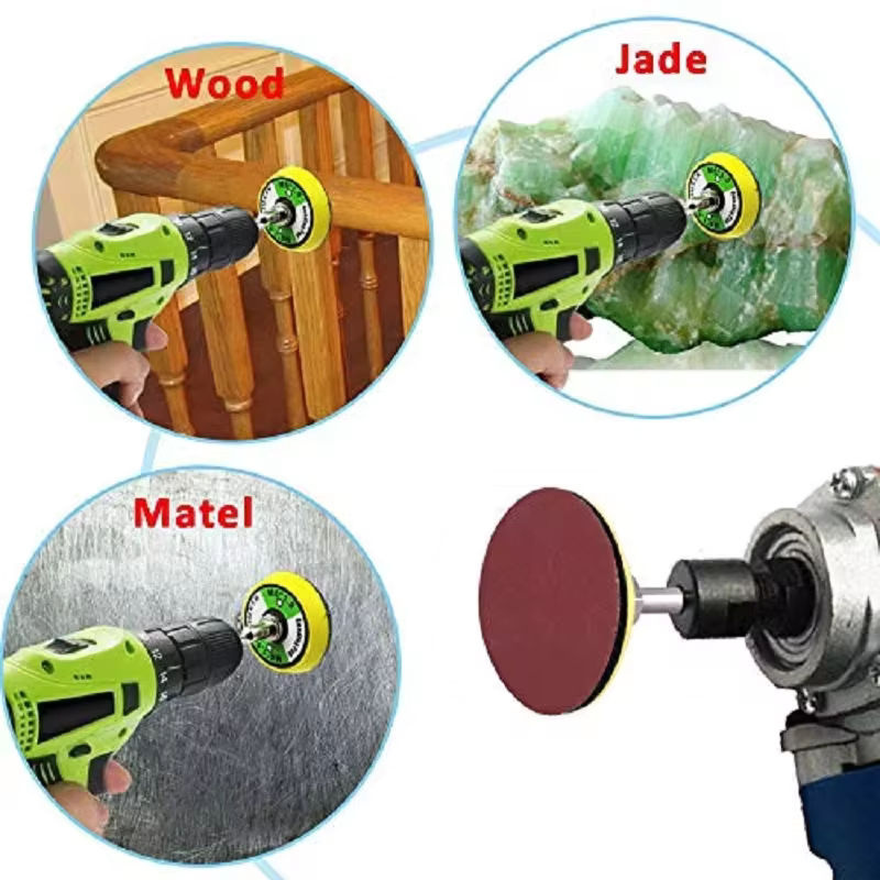 Vibratite 2-Zoll Schleifscheiben-Kit mit 2000 Stück Klett-Schleifpapier Körnung 60-400 und Trägerplatte zum Polieren von Metall, Holz und Jade - Bild 4