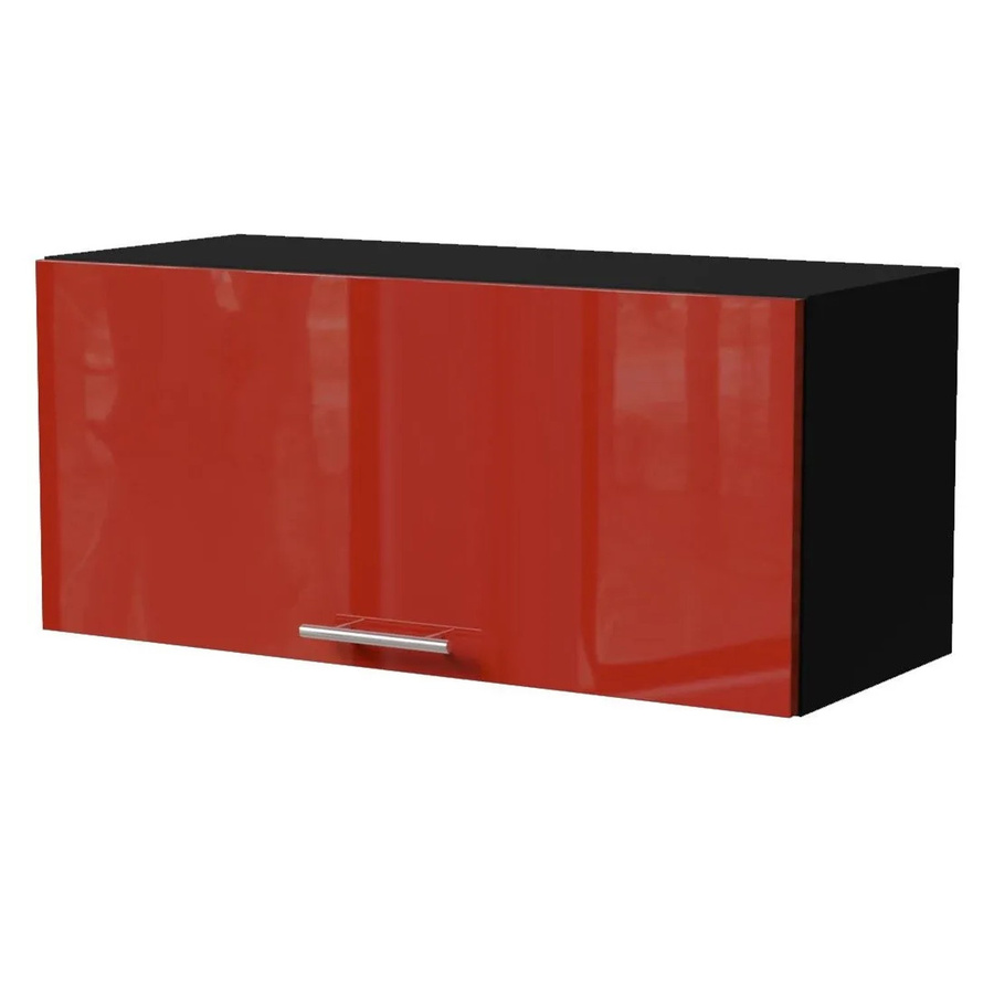 Feldmann-Wohnen Klapphängeschrank Brerra W4B Schwarz und Karminrot Hochglanz mit Blum Aventos Klappenbeschlag B/T/H: 80 x 32,5 x 36 cm - Bild 2