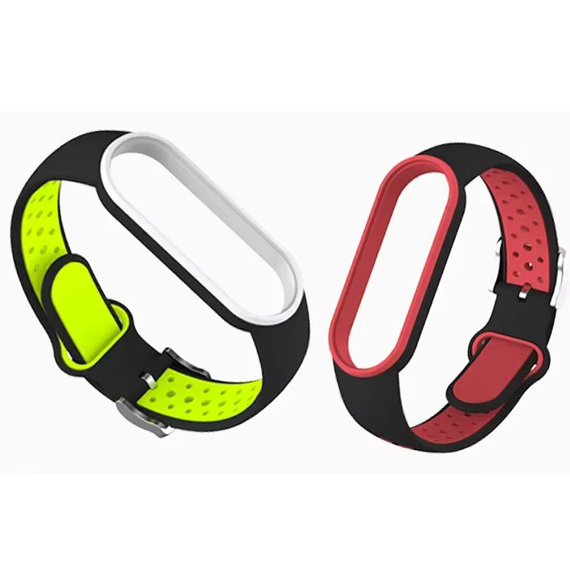 Atmungsbares Silikon Armband für Xiaomi Mi Band 3 4 5 6 7 in Mehrfarben - Bild 2