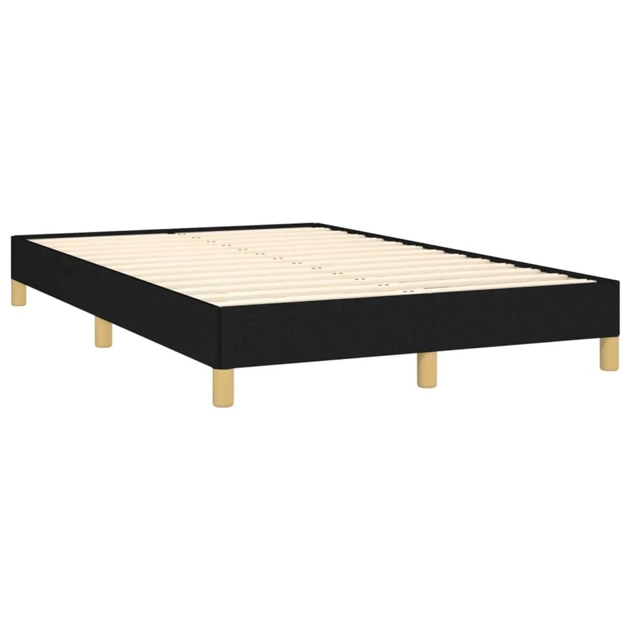 vidaXL Bettgestell aus Kiefernholz und Stoff in Schwarz B/T/H: 100-120 x 200 cm - Bild 2